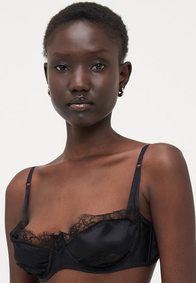 KIKI DE MONTPARNASSE INSET BRA - Sujetador balconette - black