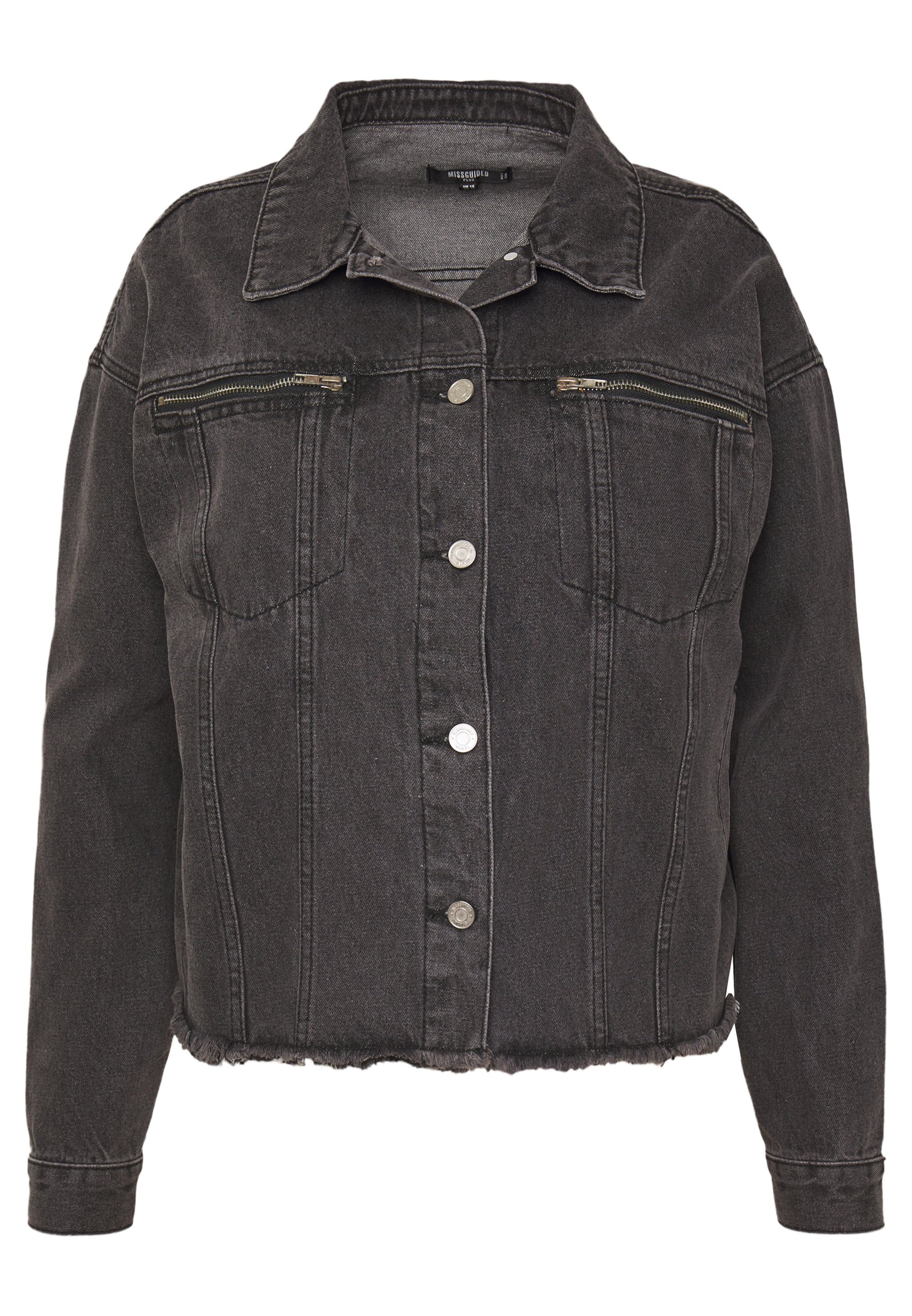 missguided black oversized denim jacket