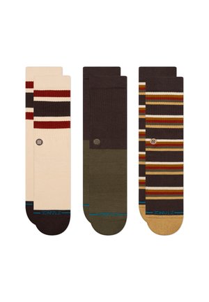 MILL HOUSE CREW UNISEX 3 PACK - Ponožky - darkbrown
