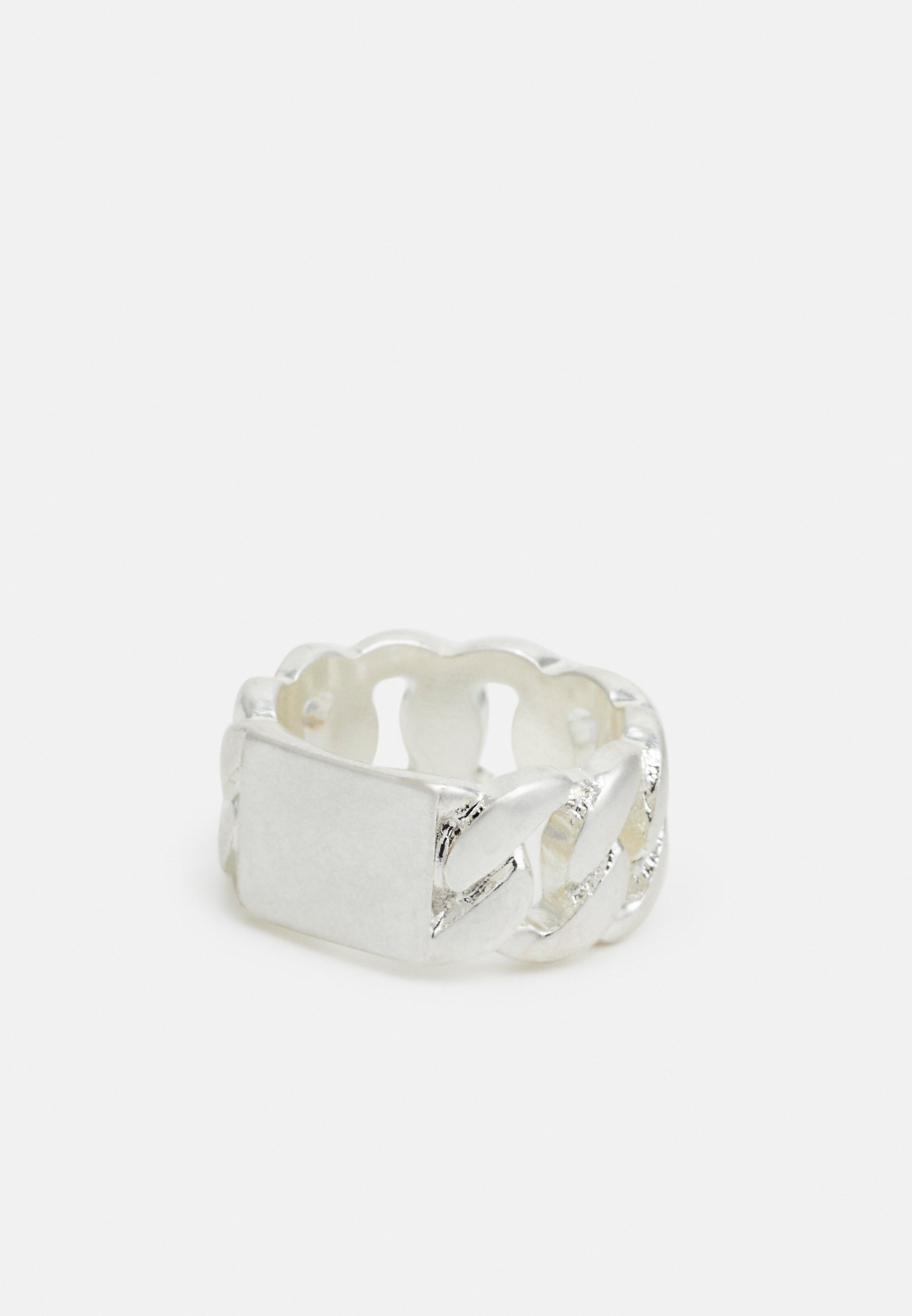 売り尽 アイコンブランド メンズ リング アクセサリー Curb Merge Chain Band Ring Silver Coloured Silver Coloured 限定品 Carlavista Com