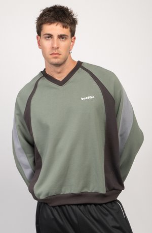 CREW GIULIO OLD UNISEX - Melegítőfelső - green/palid blue/gray