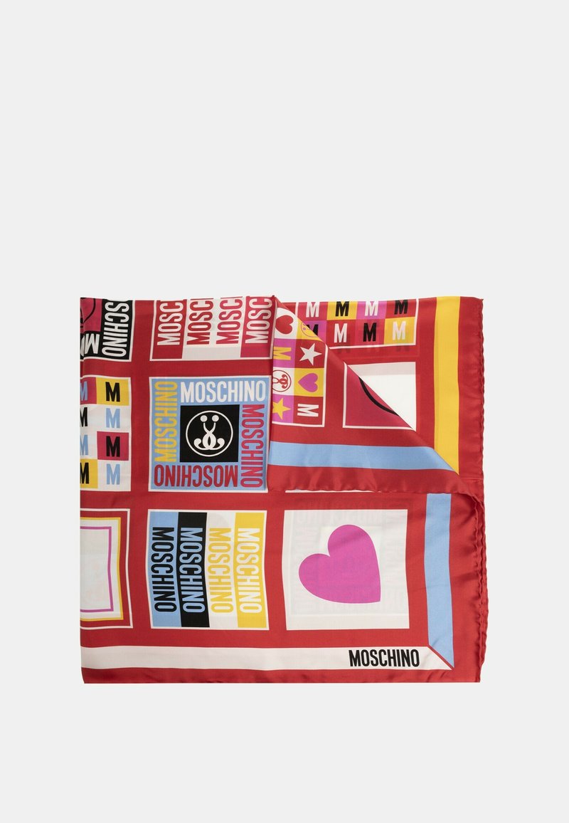 Moschino Foulard Rosso Moschino Couture Outlet: Foulard In Seta