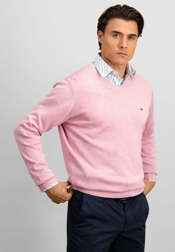 V-NECK  - Strickpullover - peony