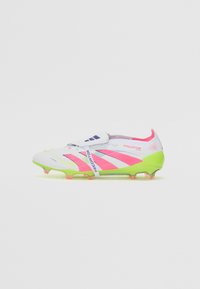PREDATOR ELITE FOLD-OVER TONGUE FIRM GROUND - Fußballschuhe für festen Untergrund - cloud white/lucid pink/lucid lemon
