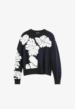 Desigual, PRINTED SWEATER M. C. LACROIX - Strickpullover - black