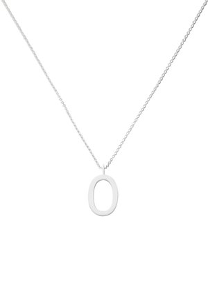 Design Letters HALSKETTE MIT GROSS INITIAL CHARM SILBER (A-Z) - Halskæder - silver coloured