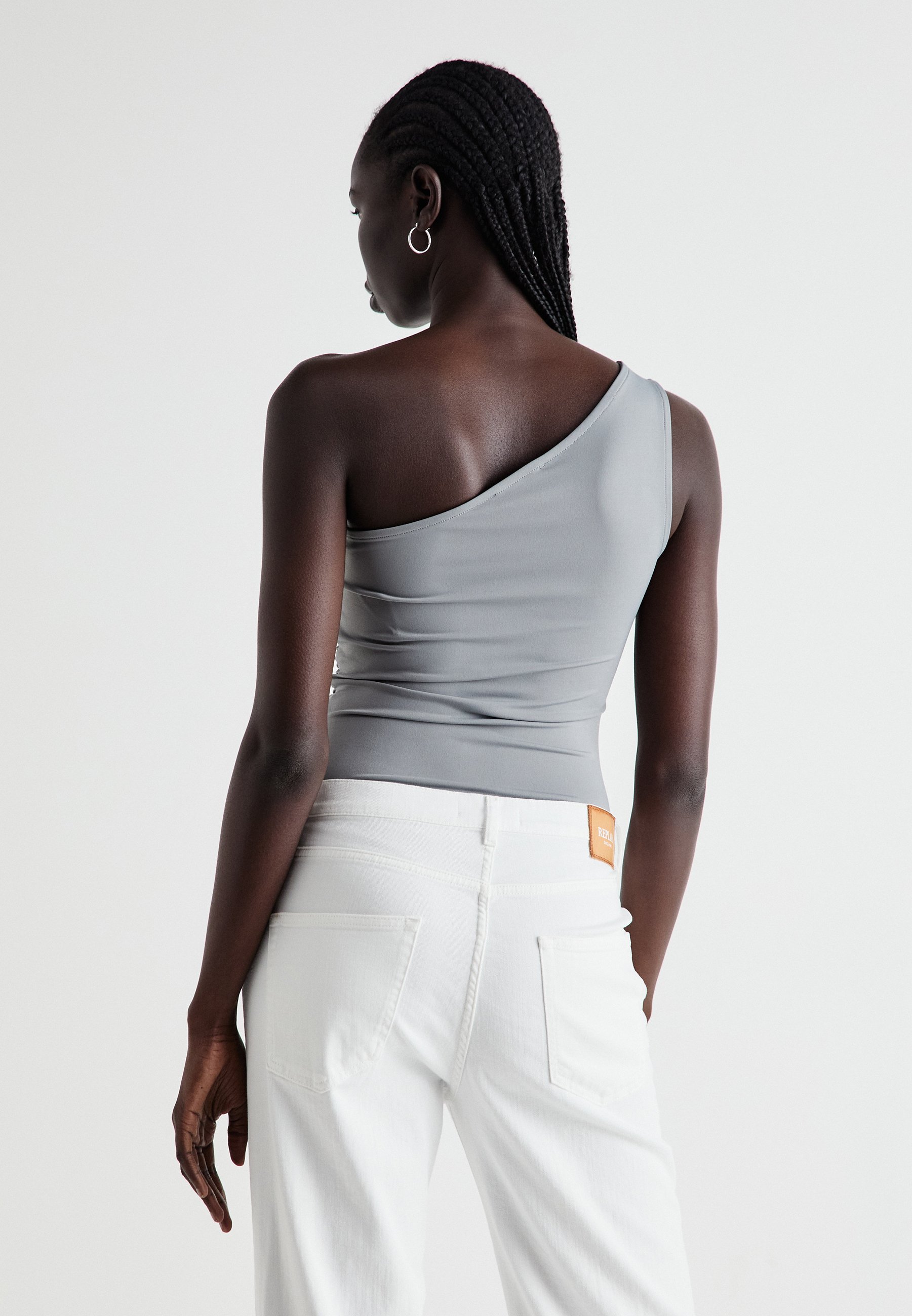 Aware VMMADELYNN ONE SHOULDER - Top - sharkskin/grey - Zalando.ie