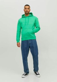 Jack & Jones JORCOPENHAGEN UNISEX - Džemperis ar kapuci - island green