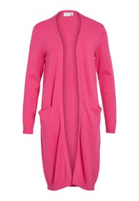 VIRIL LONG CARDIGAN - Vest - magenta detail:dark melange