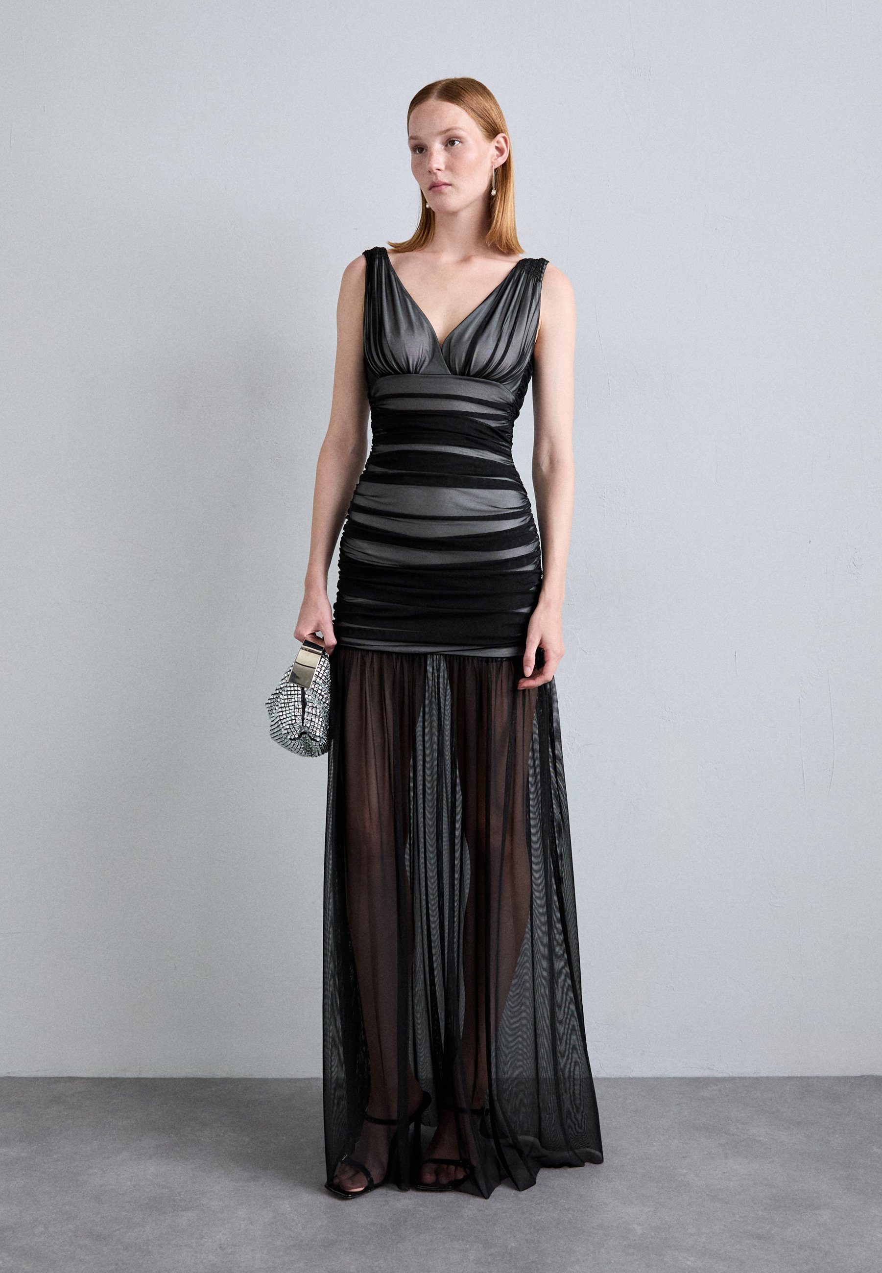 パーティードレス Norma Kamali Tara Pickleball Gown TARA PICKLEBALL GOWN – Black/Snow White – Norma Kamali