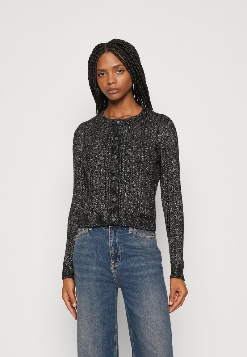 JDY JDYNATA LIFE GLITTER CARDIGAN Gilet black/silver/noir ZALANDO.FR