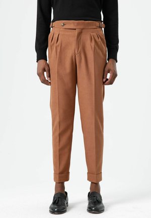 PLEATED - Broek - tan