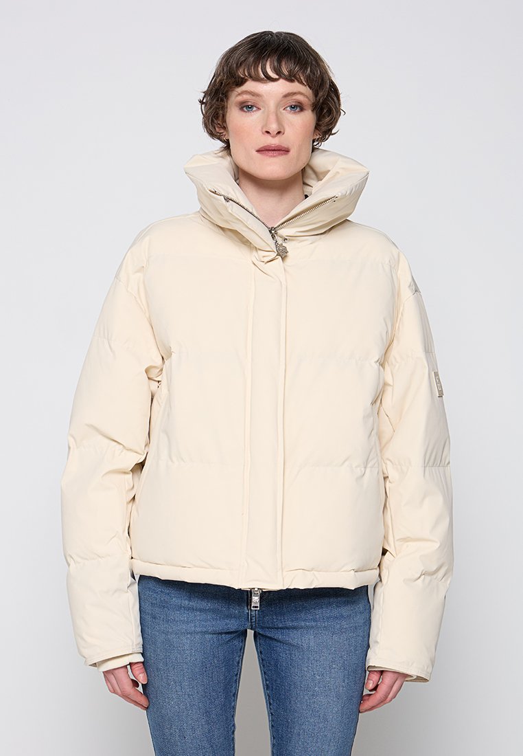DKNY Gewatteerde jas crème DKNY Gewatteerde jas crème