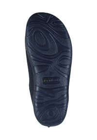 Black rubber shoe sole with textured surface, featuring curved patterns and a small logo label. Size 37 indicated on the heel.