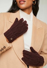Lipsy COSY CABLE - Sõrmkindad - red