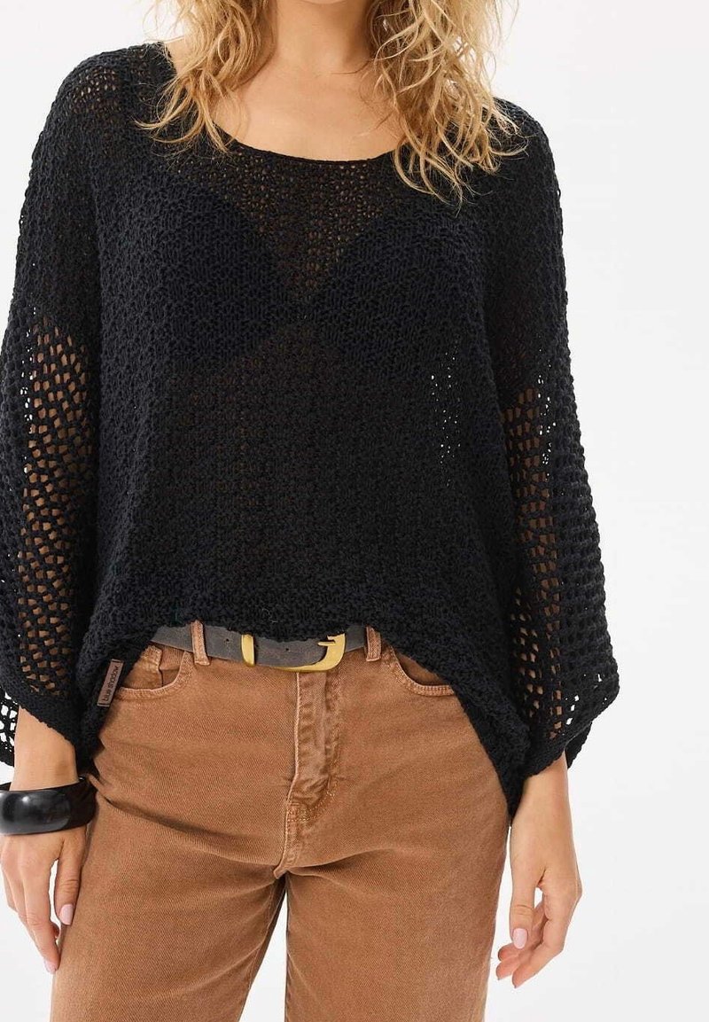 blue shadow Strickpullover - black