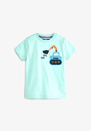 T-shirt con stampa - turquoise blue digger