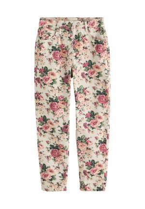Laura Ashley, REGULAR FIT - ALL OVER ELLENBOROUGH FLORAL PRINTED STRAIGHT JEANS - Straight leg jeans - cream
