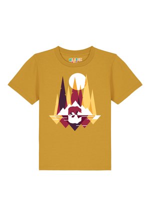 VON BÄREN UND BERGEN - Print T-shirt - ochre