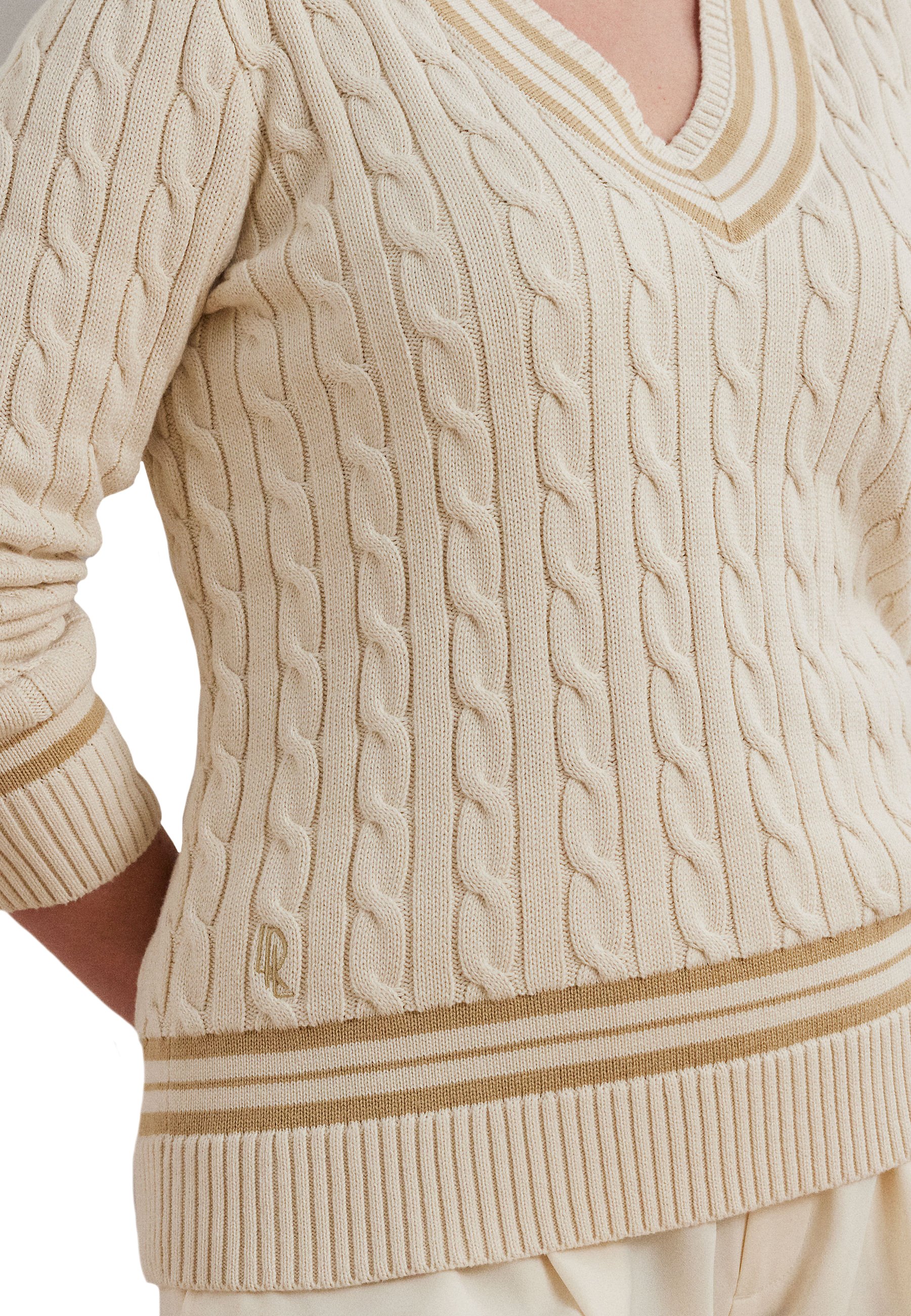 Lauren Ralph Lauren Woman GASSED COTTON LONG SLEEVE SWEATER