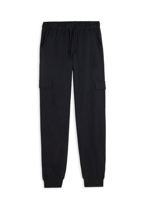ELASTICIZZATI CON TASCHE - Pantaloni - black