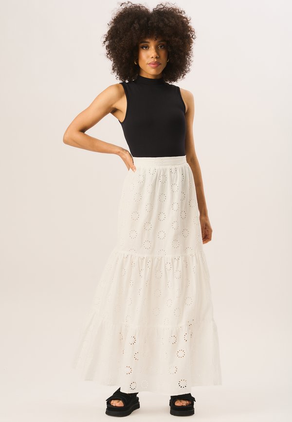 TIERED EMBROIDERED  - Maxi skirt
