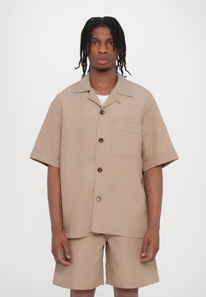 CAMP COLLAR SHIRT - Shirt - hazel beige