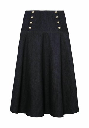 Reiss, REGULAR FIT - SKYLAR BUTTON DETAIL MIDI - A-Linien-Rock - dark blue
