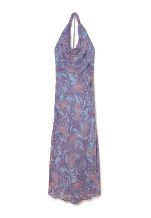 Brownie, VESTIDO ESTAMPADO DRAPEADO - Vestido largo - azul