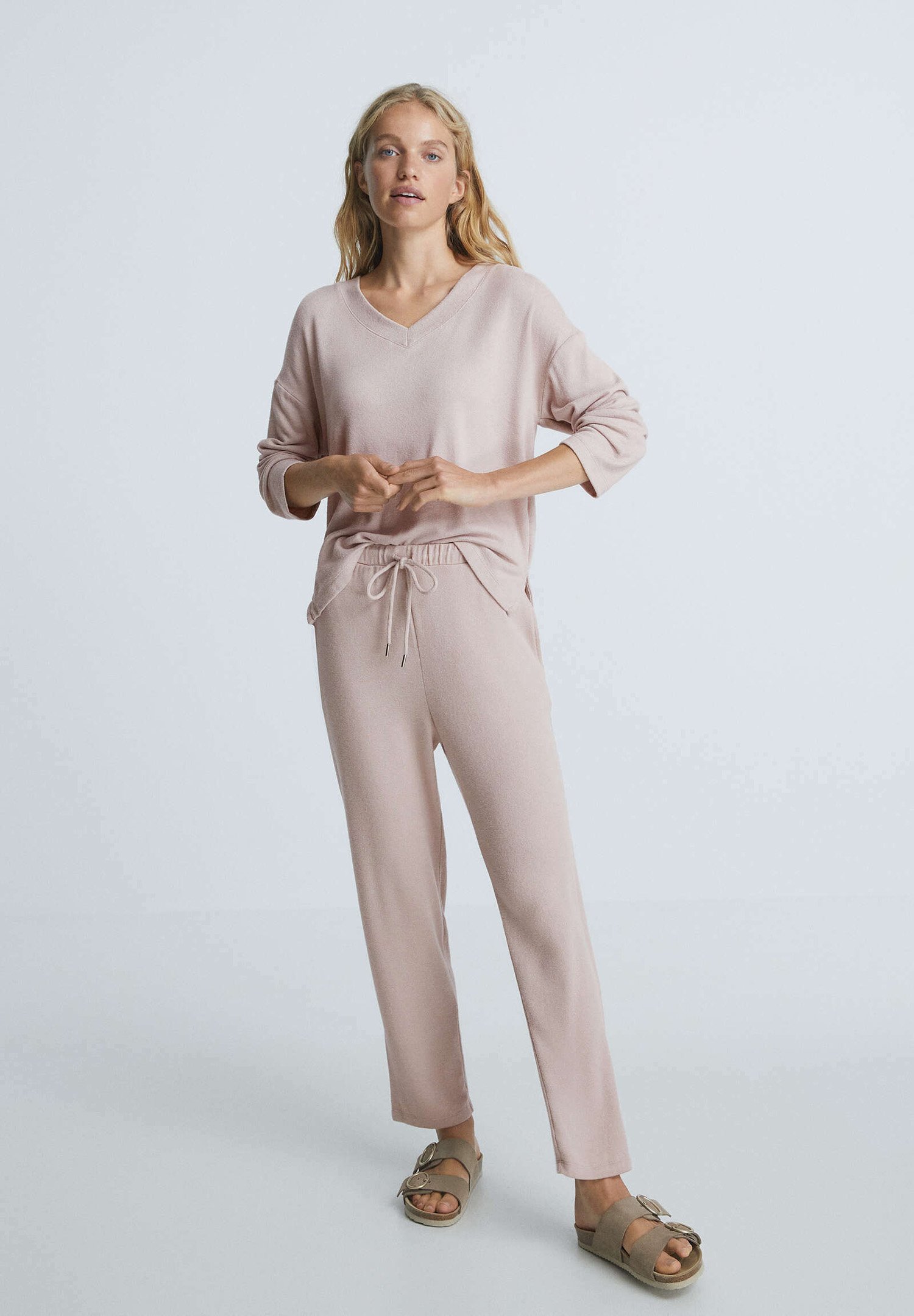 OYSHO SOFT TOUCH TROUSERS - Pantaloni del pigiama - mauve/malva - Zalando.it