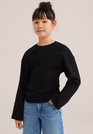 WE Fashion, T-shirt à manches longues - black