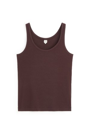 ARKET, ARKET SCOOP-NECK TANK TOP - Débardeur - brown