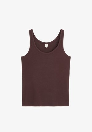 ARKET, ARKET SCOOP-NECK TANK TOP - Débardeur - brown