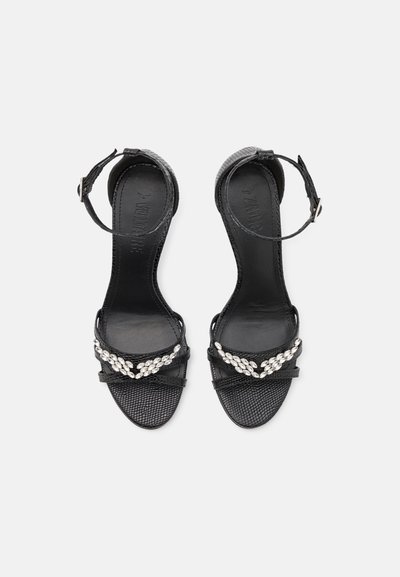 Zadig & Voltaire AMEE WING EMBOSSED IGUANA - Sandales à talons hauts - noir