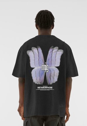 HEAVY ACID WASHED TRANSFORMATION - Print T-shirt - black