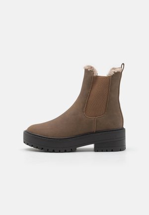 ONLBRANDIE CHELSEA - Enkellaarsjes met plateauzool - light brown