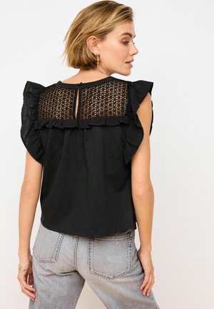 Next FRILL SLEEVE REGULAR FIT - Blůza - black