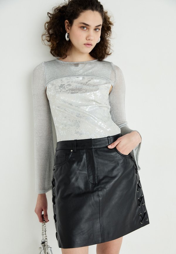 YASTIANA SKIRT - Leather skirt2