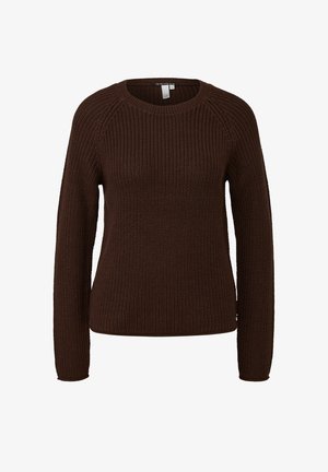 QS, STRICKPULLOVER - Jumper - dunkelbraun