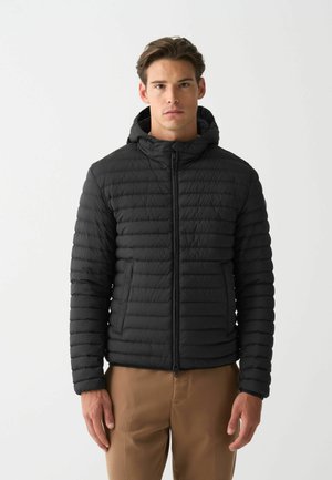 LIGHT WITH HOOD - Piumino - black