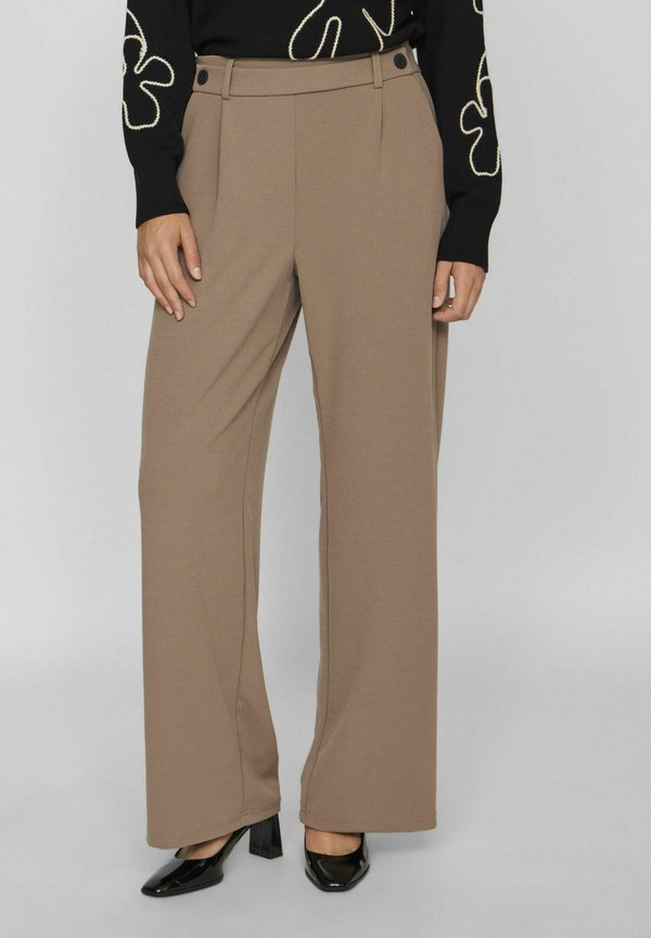 MIT WEITEM BEIN HIGH WAIST - Stoffhose - fossil