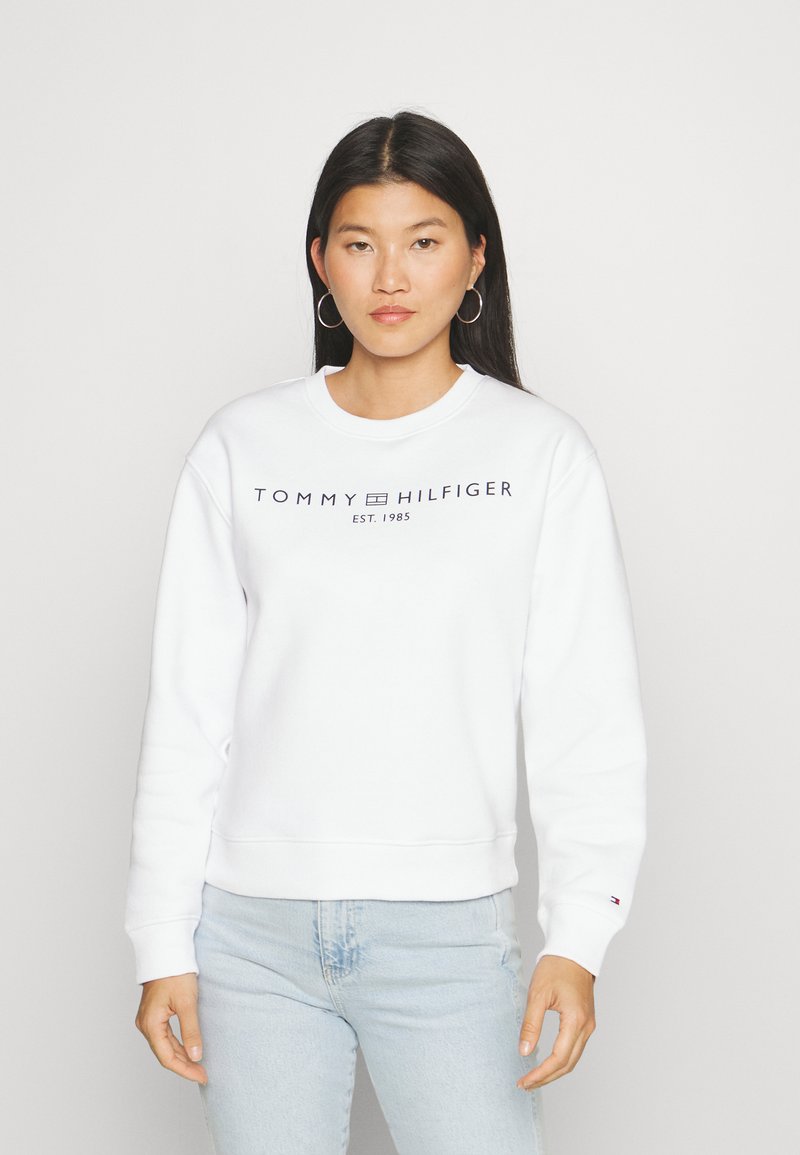 Tommy Hilfiger White Cotton Women Sweatshirt