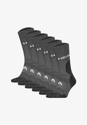 UNISEX 6ER PACK - ALL CLIMATES CREW, LOGO - Calcetines de deporte - grau