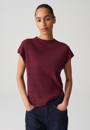 SLIM FIT 3D PATTERN - Print T-shirt - cassis