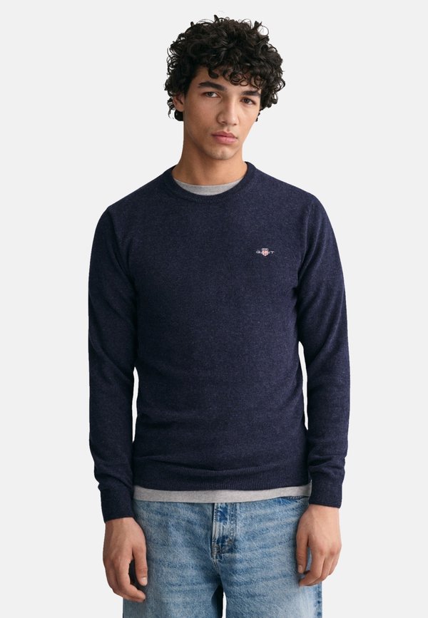 SUPERFINE CREW NECK - Strickpullover - blau