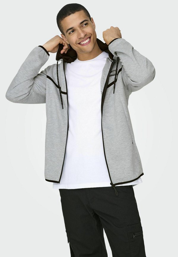 Zip-up sweatshirt - hellgrau4