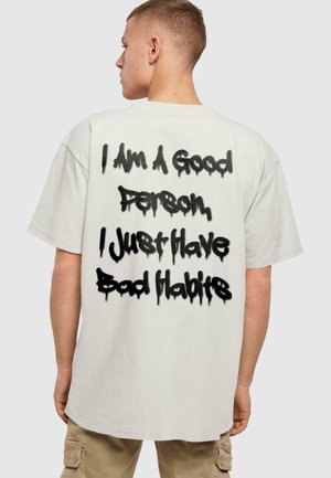 BAD HABITS HEAVY  - Print T-shirt - lightasphalt