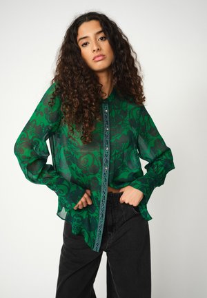 Button-down blouse - garden green