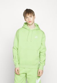 Nike Sportswear SPORTSWEAR CLUB FLEECE - Sweatshirt com capuz - vivid green/white