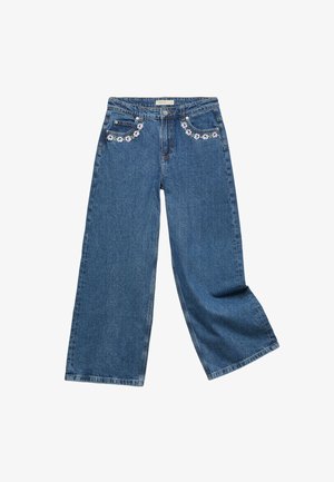Marks & Spencer, EMBROIDERED POCKET WIDE LEG DENIM JEANS (6-16 YRS). - Flared jeans - dark denim